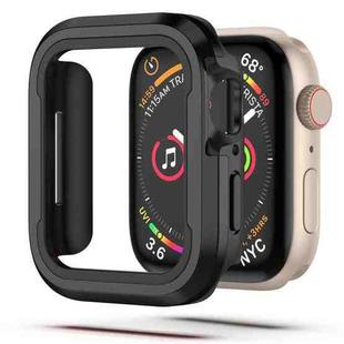 For Apple Watch Series 6 / 5 / 4 / SE 44mm Aluminum Alloy + TPU 2 in 1 Protective Case(Black)