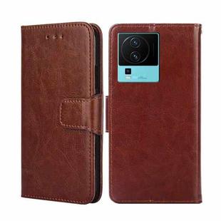 For vivo iQOO Neo7 Crystal Texture Horizontal Flip Leather Phone Case(Brown)