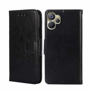 For Realme 9i 5G Global/10 5G Crystal Texture Horizontal Flip Leather Phone Case(Black)