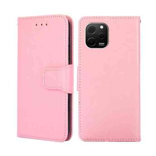 For Huawei nova Y61 Crystal Texture Horizontal Flip Leather Phone Case(Pink)