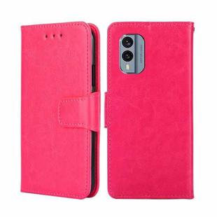 For Nokia X30 5G Crystal Texture Horizontal Flip Leather Phone Case(Rose Red)