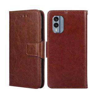 For Nokia X30 5G Crystal Texture Horizontal Flip Leather Phone Case(Brown)