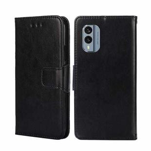 For Nokia X30 5G Crystal Texture Horizontal Flip Leather Phone Case(Black)