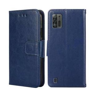 For ZTE Blade A52 Lite Crystal Texture Horizontal Flip Leather Phone Case(Royal Blue)