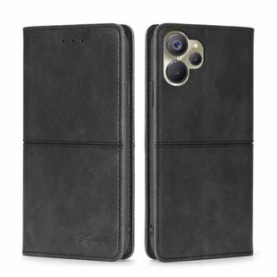 For Realme 9i 5G Global/10 5G Cow Texture Magnetic Leather Phone Case(Black)