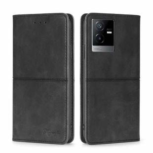 For vivo T2x 5G/Y73t/iQOO Z6x Cow Texture Magnetic Leather Phone Case(Black)