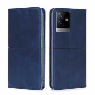 For vivo T2x 5G/Y73t/iQOO Z6x Cow Texture Magnetic Leather Phone Case(Blue)