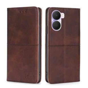 For Honor Play 40 Plus Cow Texture Magnetic Leather Phone Case(Dark Brown)