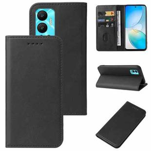 For Infinix Hot 12 India Magnetic Closure Leather Phone Case(Black)