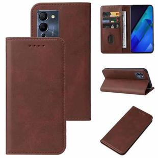 For Infinix Note 12 G96 Magnetic Closure Leather Phone Case(Brown)