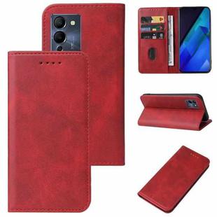 For Infinix Note 12 G96 Magnetic Closure Leather Phone Case(Red)