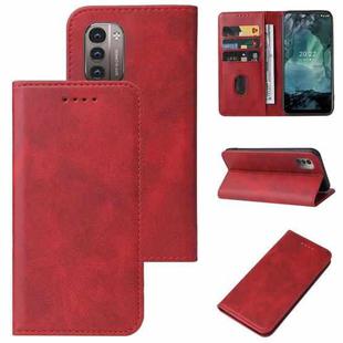 For Nokia G21/G11 Magnetic Closure Leather Phone Case(Red)