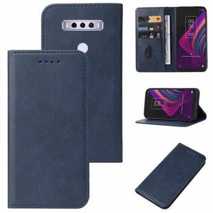 For TCL 10 SE Magnetic Closure Leather Phone Case(Blue)