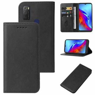 For TCL 20E Magnetic Closure Leather Phone Case(Black)