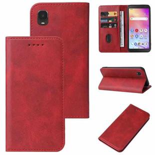 For TCL A3 A509DL/A30 Magnetic Closure Leather Phone Case(Red)