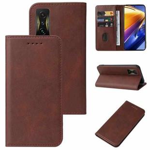 For Xiaomi Poco F4 GT Magnetic Closure Leather Phone Case(Brown)
