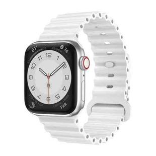 Silicone Watch Band For Apple Watch Ultra 49mm / Series 8&7 45mm / SE 2&6&SE&5&4 44mm(White)