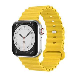 Silicone Watch Band For Apple Watch Series 8&7 41mm / SE 2&6&SE&5&4 40mm / 3&2&1 38mm(Yellow)