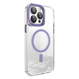 For iPhone 12 Pro Lens Protector MagSafe Phone Case(Purple)