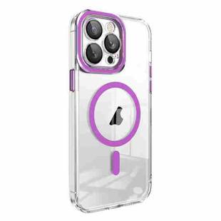 For iPhone 11 Pro Max Lens Protector MagSafe Phone Case(Plum)