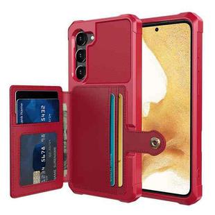 For Samsung Galaxy S23 5G Magnetic Wallet Card Bag Leather Phone Case(Red)