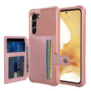 For Samsung Galaxy S23 5G Magnetic Wallet Card Bag Leather Phone Case(Rose Gold)