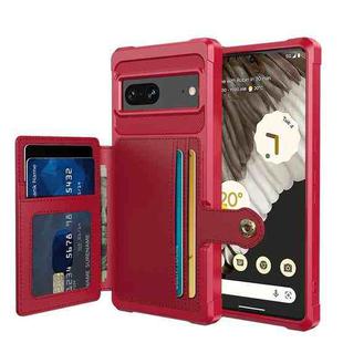 For Google Pixel 7 5G Magnetic Wallet Card Bag Leather Phone Case(Red)