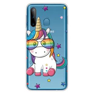 For Galaxy A11 / M11 Shockproof Painted Transparent TPU Protective Case(Eye Unicorn)