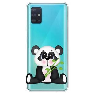 For Galaxy A31 Shockproof Painted Transparent TPU Protective Case(Bamboo Panda)