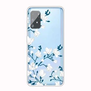 For Galaxy A91 / S10 Lite 2020 Shockproof Painted Transparent TPU Protective Case(Magnolia Flower)