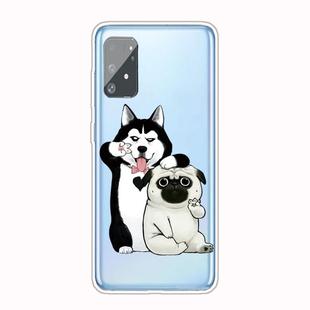 For Galaxy A91 / S10 Lite 2020 Shockproof Painted Transparent TPU Protective Case(Selfie Dog)