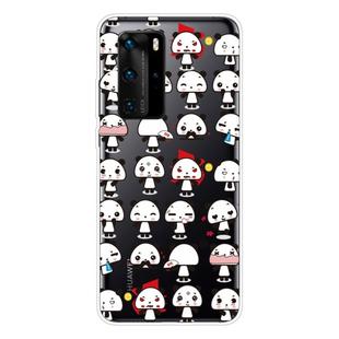 For Huawei P40 Shockproof Painted Transparent TPU Protective Case(Mini Panda)