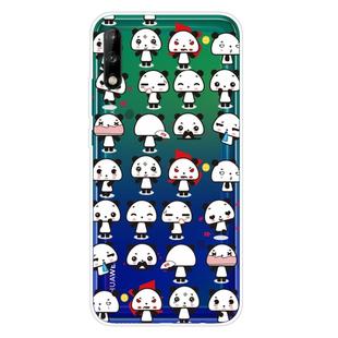 For Huawei P40 Lite E Shockproof Painted Transparent TPU Protective Case(Mini Panda)