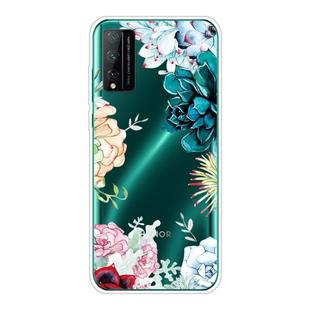 For Huawei Honor Play 4T Pro Shockproof Painted Transparent TPU Protective Case(Gem Flower)