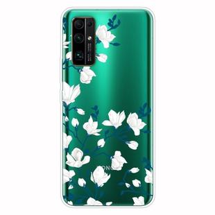 For Huawei Honor 30 Shockproof Painted Transparent TPU Protective Case(Magnolia Flower)