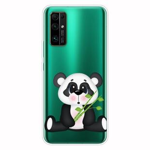 For Huawei Honor 30 Pro Shockproof Painted Transparent TPU Protective Case(Bamboo Panda)