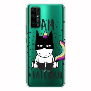 For Huawei Honor 30S Shockproof Painted Transparent TPU Protective Case(Batman)