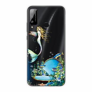 For Huawei Honor Play 4T Shockproof Painted Transparent TPU Protective Case(Mermaid)