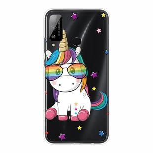 For Huawei Honor Play 4T Shockproof Painted Transparent TPU Protective Case(Eye Unicorn)