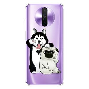For Xiaomi Redmi K30 Shockproof Painted Transparent TPU Protective Case(Selfie Dog)