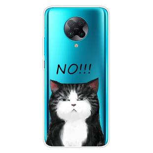 For Xiaomi Redmi K30 Pro Shockproof Painted Transparent TPU Protective Case(No Cat)