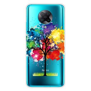 For Xiaomi Redmi K30 Pro Shockproof Painted Transparent TPU Protective Case(Oil Painting Tree)