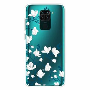 For Xiaomi Redmi Note 9 Shockproof Painted Transparent TPU Protective Case(Magnolia Flower)