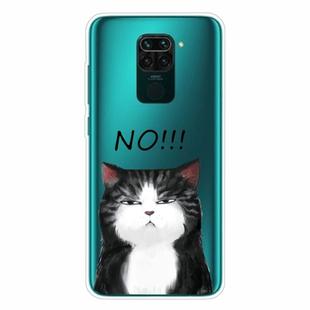 For Xiaomi Redmi Note 9 Shockproof Painted Transparent TPU Protective Case(No Cat)