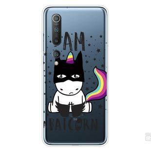 For Xiaomi Mi 10 5G Shockproof Painted Transparent TPU Protective Case(Batman)