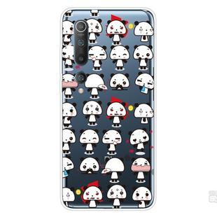 For Xiaomi Mi 10 5G Shockproof Painted Transparent TPU Protective Case(Mini Panda)