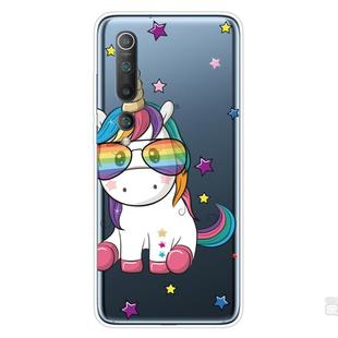 For Xiaomi Mi 10 Pro 5G Shockproof Painted Transparent TPU Protective Case(Eye Unicorn)