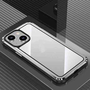 For iPhone 14 / 13 Steel Armour Series Metal + PC Phone Case(Silver)