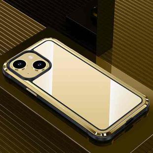 For iPhone 14 Plus Steel Armour Series Metal + PC Phone Case(Gold)