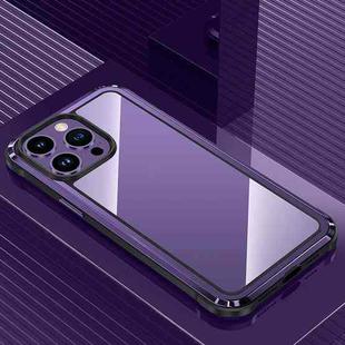 For iPhone 14 Pro Steel Armour Series Metal + PC Phone Case(Dark Purple)